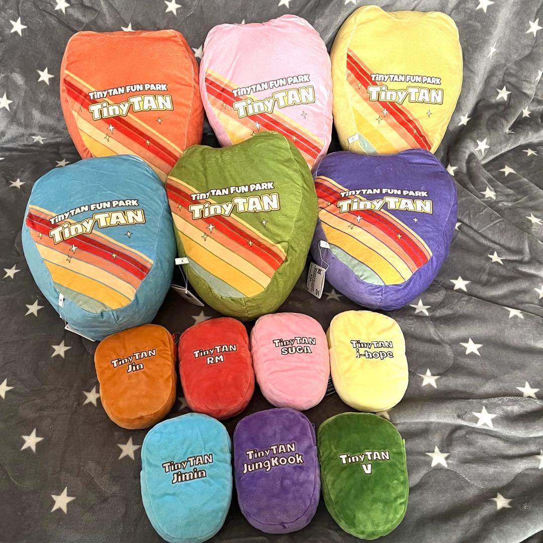 BTS TinyTAN ダイカットクッション　アップリケポーチ　猫耳