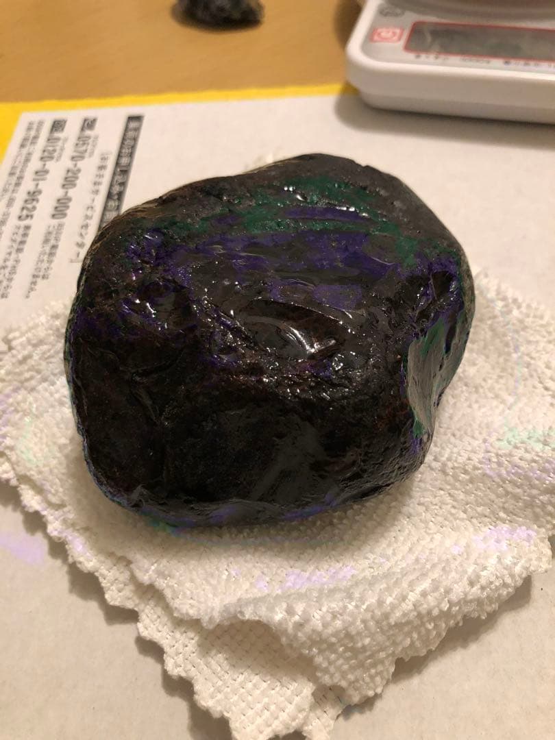 値下げしました、紅十勝石　オブシディアン　原石　鉱物天然石　国産鉱物