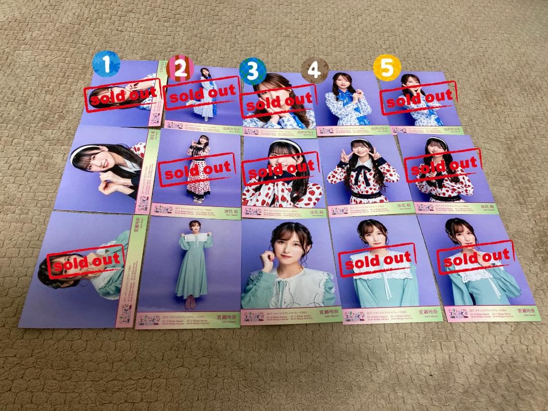 ナナニジ　22/7　ナナパレ衣装　ブロマイド　バラ売り