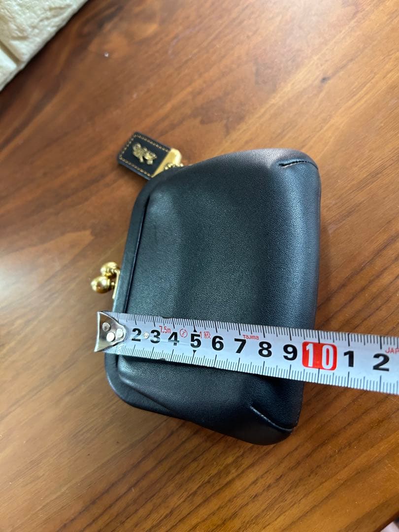 COACHコーチ黒のがま口ケース小銭に入れ