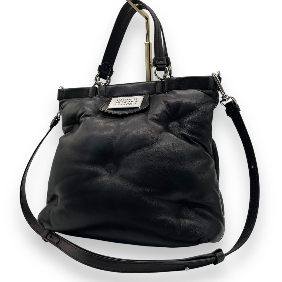 極美品■メゾンマルジェラ グラムスラム ショッピングバッグ 2way ブラック