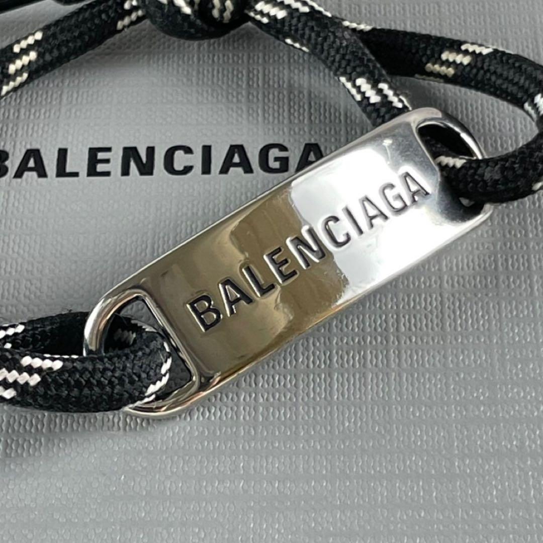 【付属品付き】バレンシアガ ブレスレット ロゴ プレート バングル アクセサリー