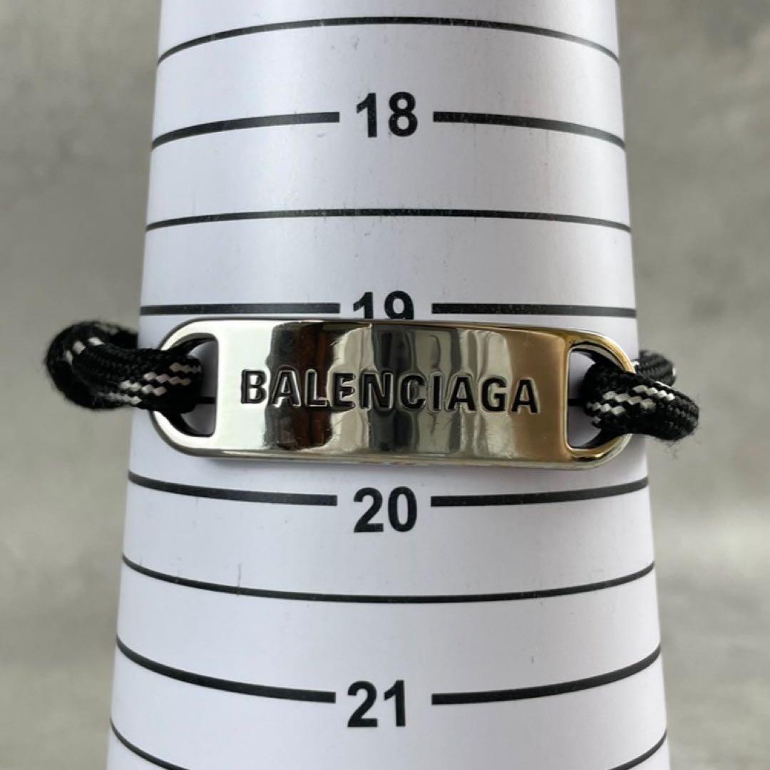 【付属品付き】バレンシアガ ブレスレット ロゴ プレート バングル アクセサリー