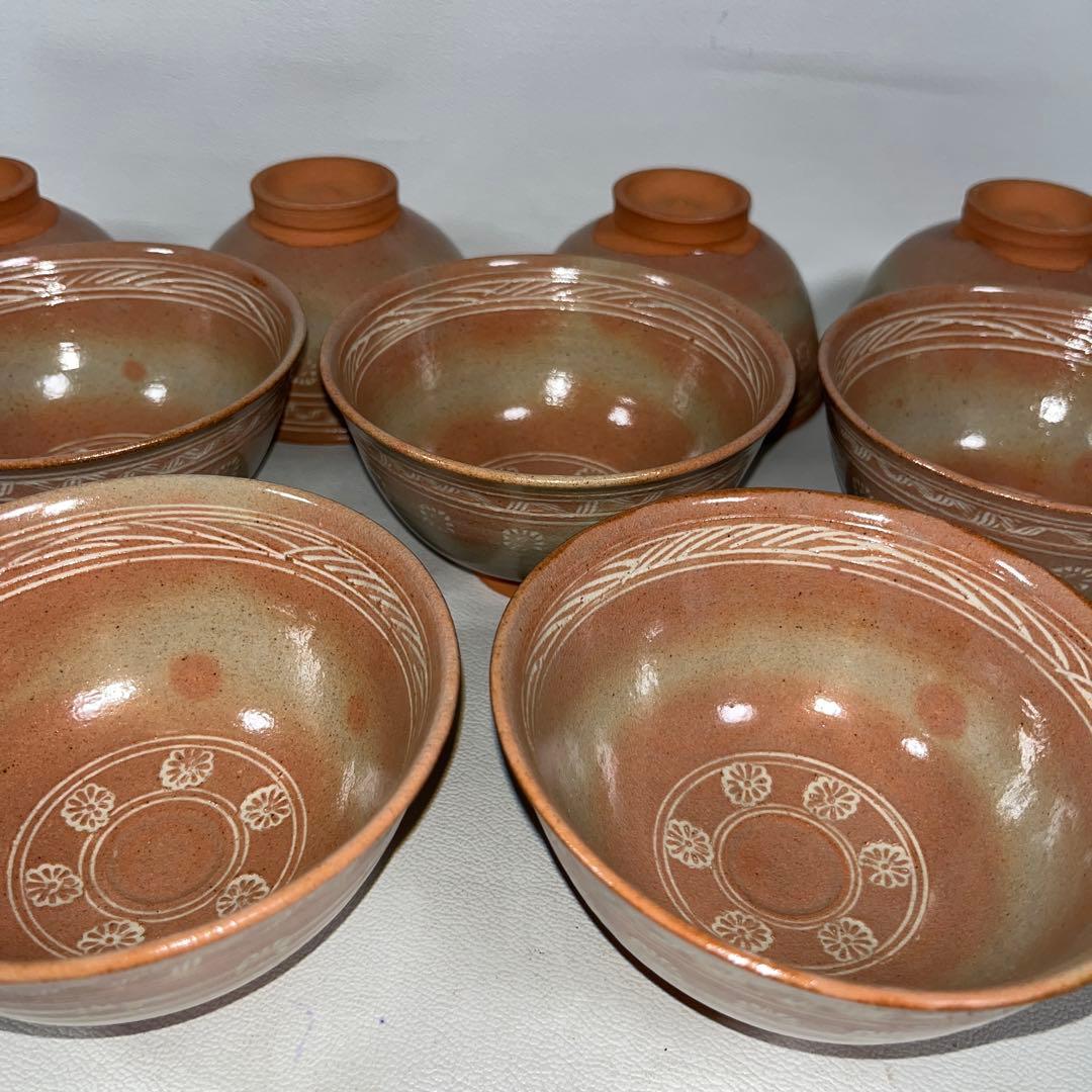 茶道具　御本三島　数茶碗　十客