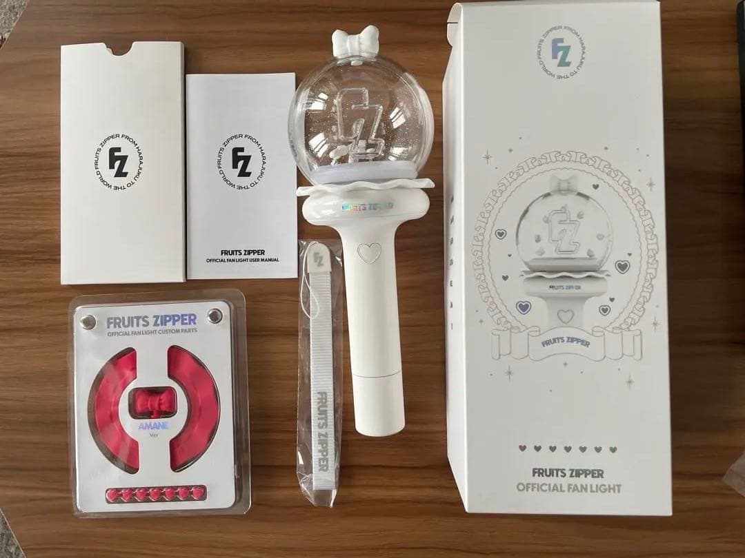 【美品】FRUITS ZIPPER 公式ペンライト ＋ カスタムパーツ（月足天音
