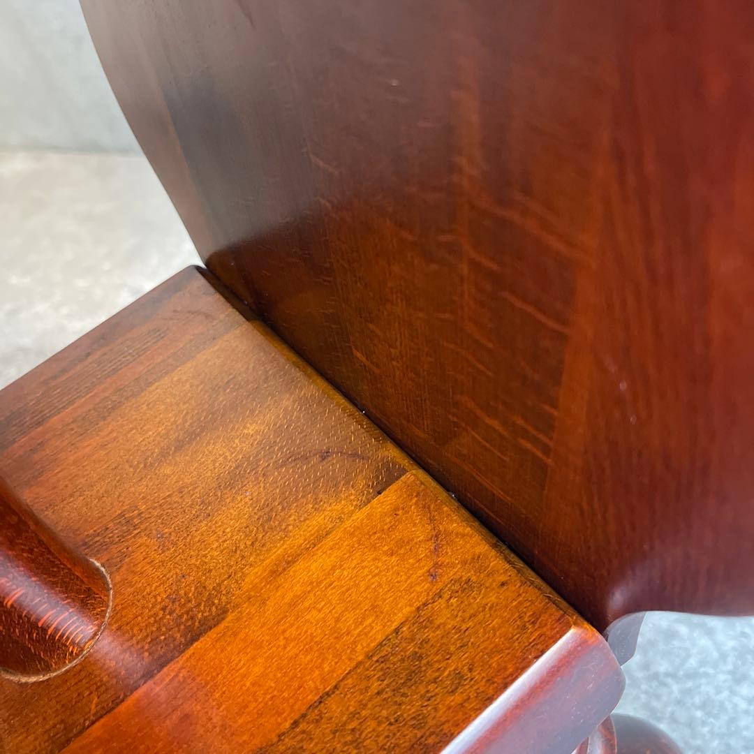 飛騨家具　キツツキ　サイドテーブル　コーヒーテーブル　丸テーブル　ラック付き