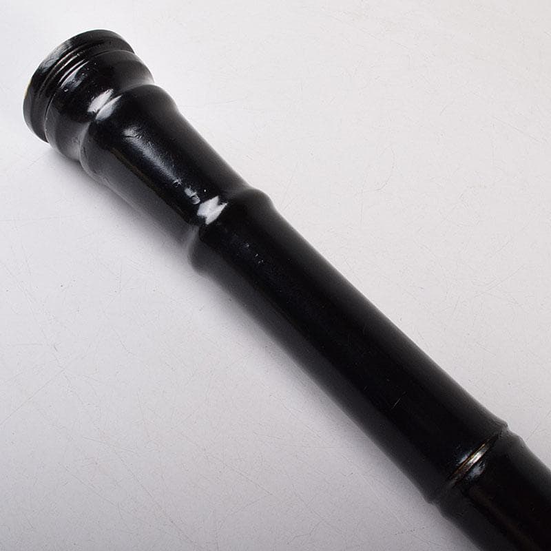 和楽器　木管楽器　岡見周二作　尺八　縦笛　仕覆付　共布共箱　V　R8534H