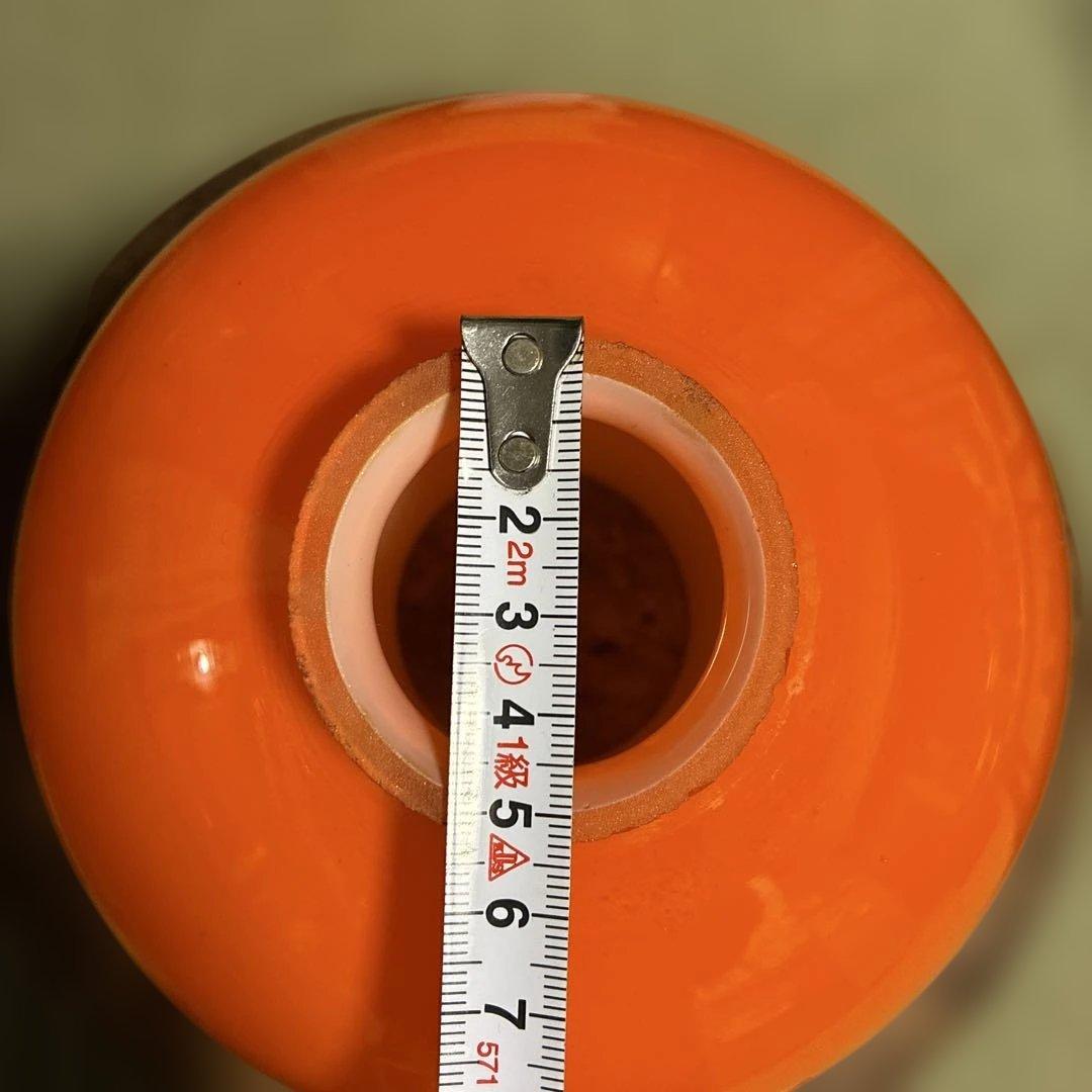 KAITO様‼️昭和レトロ照明ランプガラスカバー傘当時物レトロポップオレンジ　希少