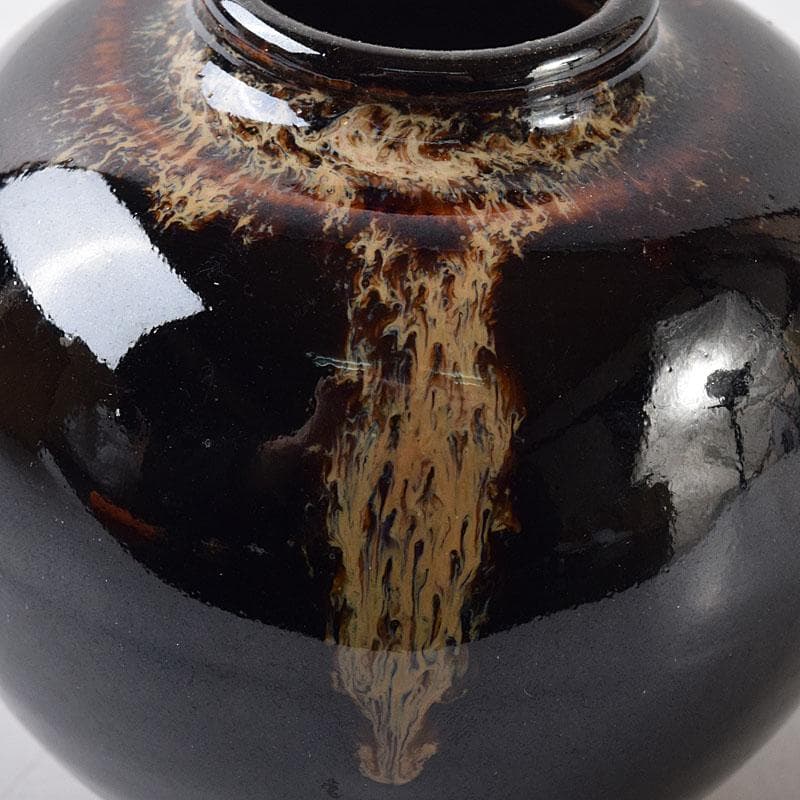 茶道具　京焼　桶谷定一作　文琳　茶入　共箱　V　8177