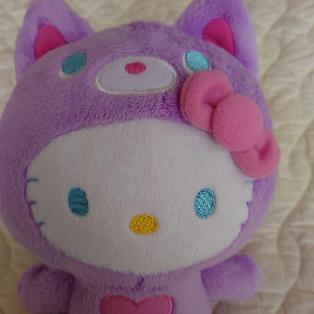 ハローキティ ぬいぐるみ 紫色 約25cm