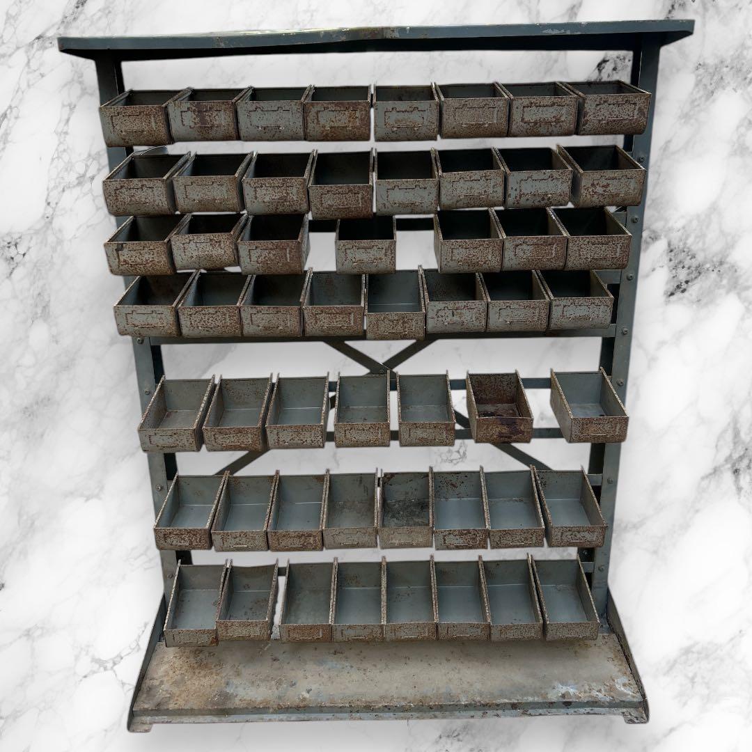 アンティーク ヴィンテージ パーツキャビネット 鉄製 インテリア 現状引渡し