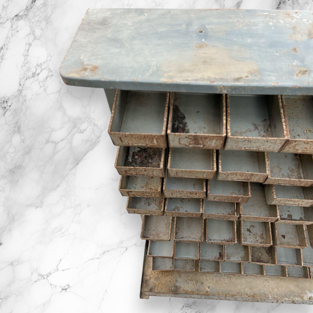 アンティーク ヴィンテージ パーツキャビネット 鉄製 インテリア 現状引渡し