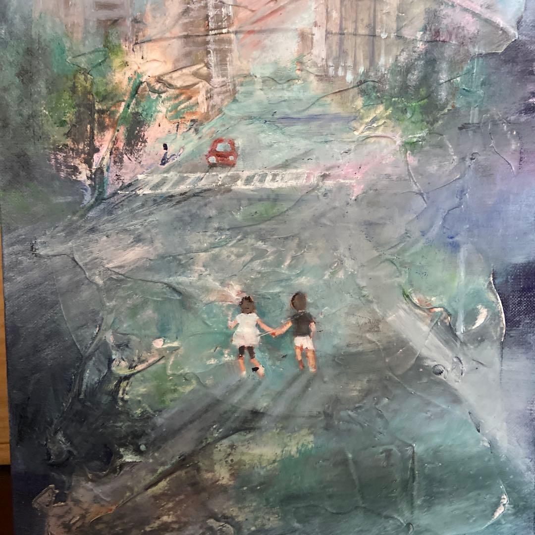 油彩　真筆　大きさF4 額なし