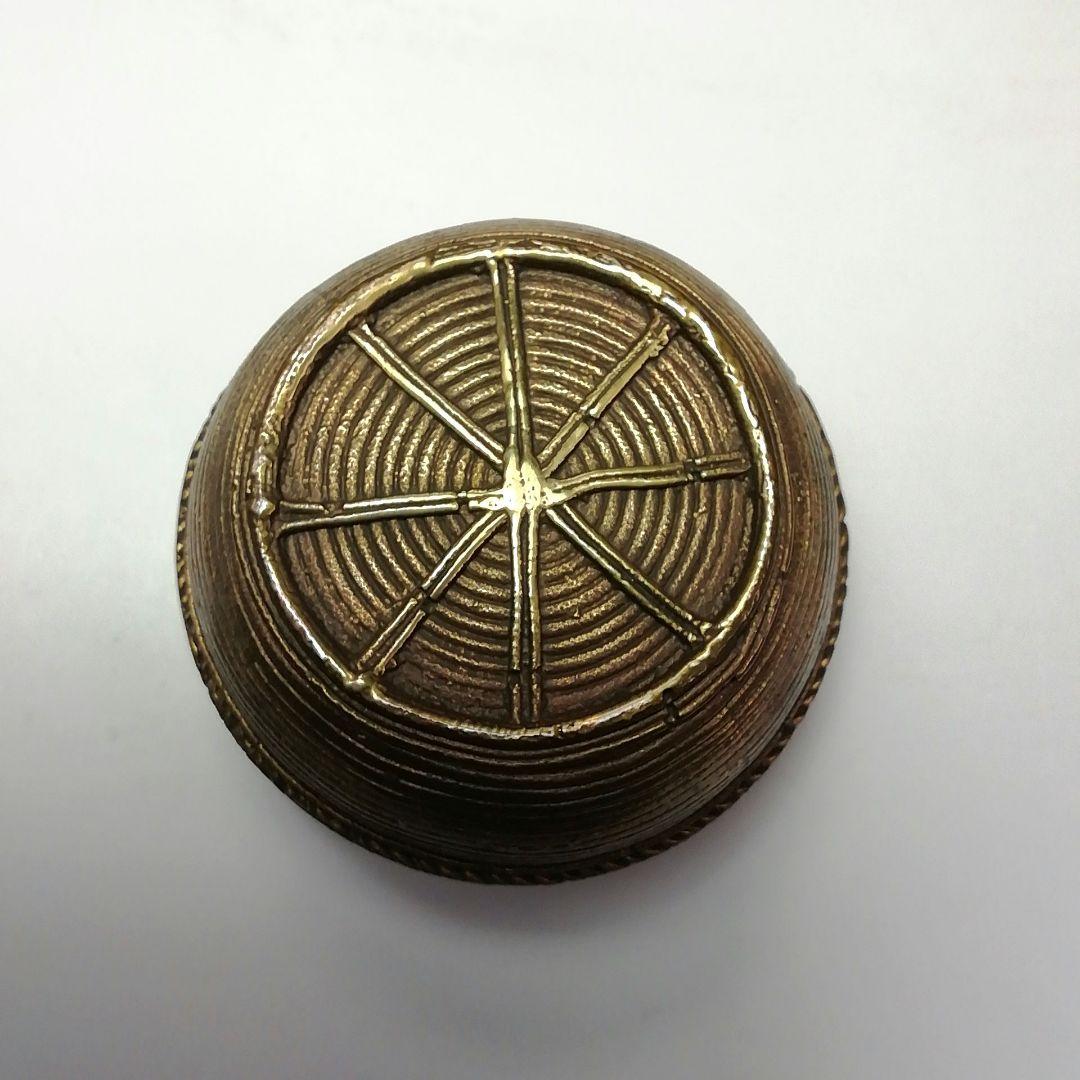 Ｓ５７９　蓋置　『印度産　佛器蓋置』『永田宗伴　箱書』『銅製』　共箱　茶道具