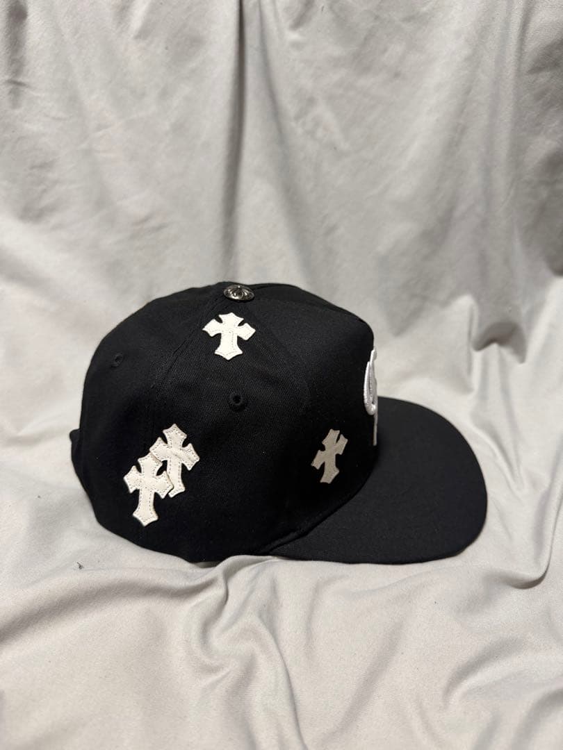 ブラック クロス刺繍 ベースボールキャップ