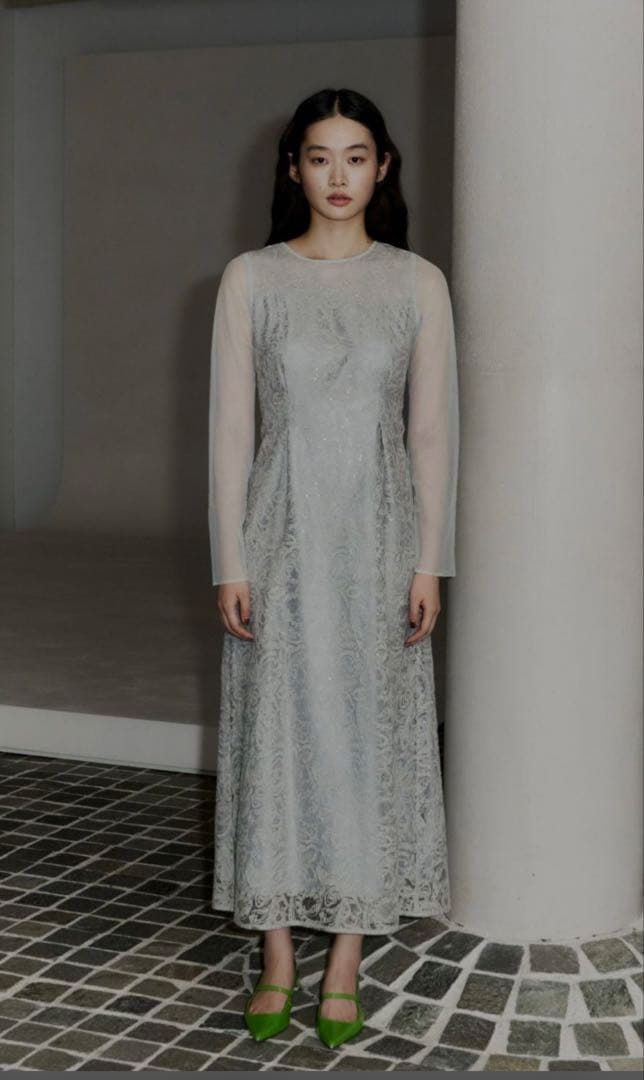 スーツ・フォーマル・ドレス leaf embroidery back design dress