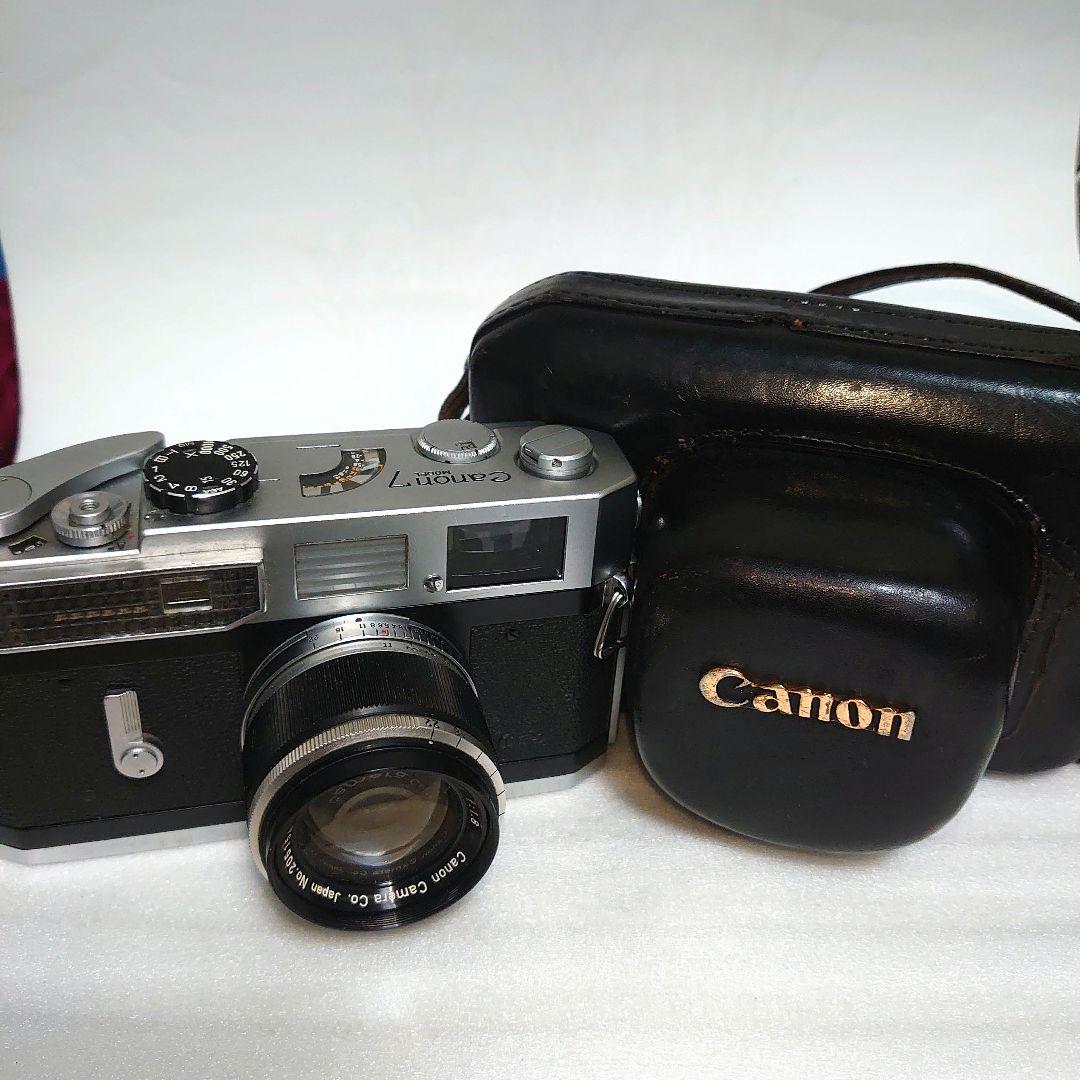 キャノン７ 50mm F1.8 レンジファインダー カメラ純正ケース付