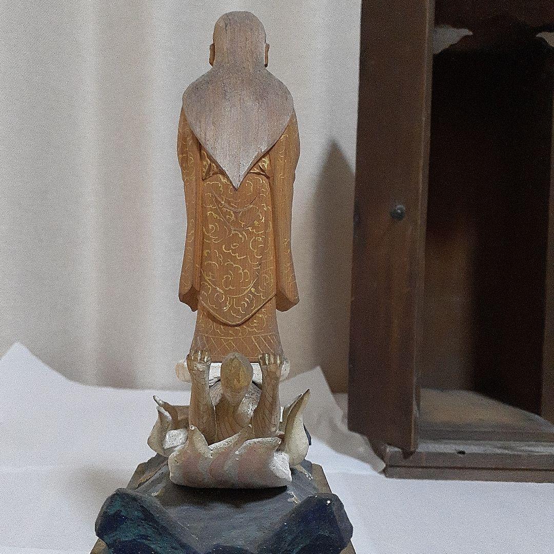 江戸時代　厨子【稲荷神】神像　仏像