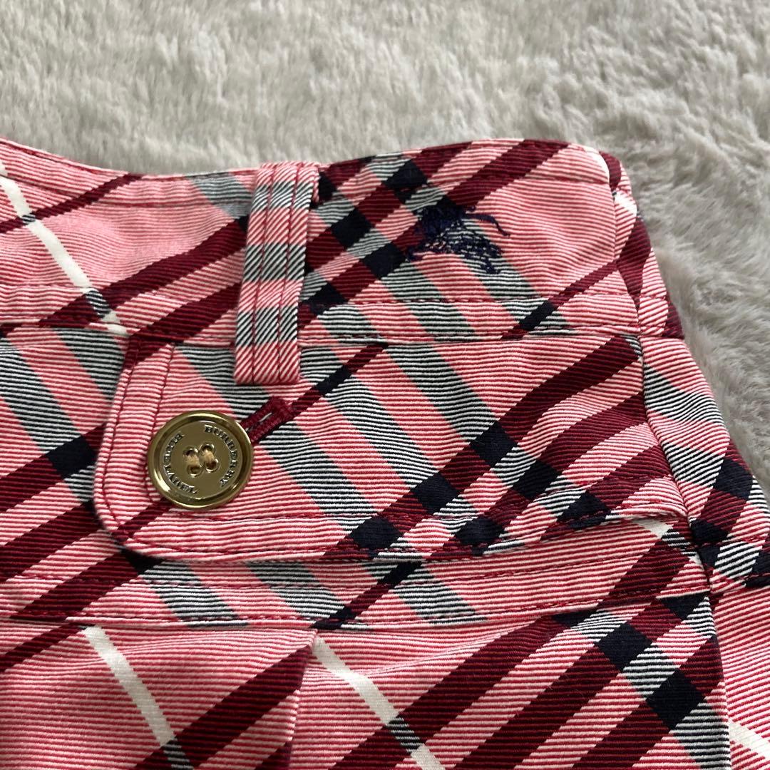 美品☆BURBERRY BLUELABEL キュロット　ノバチェック　ピンク　S