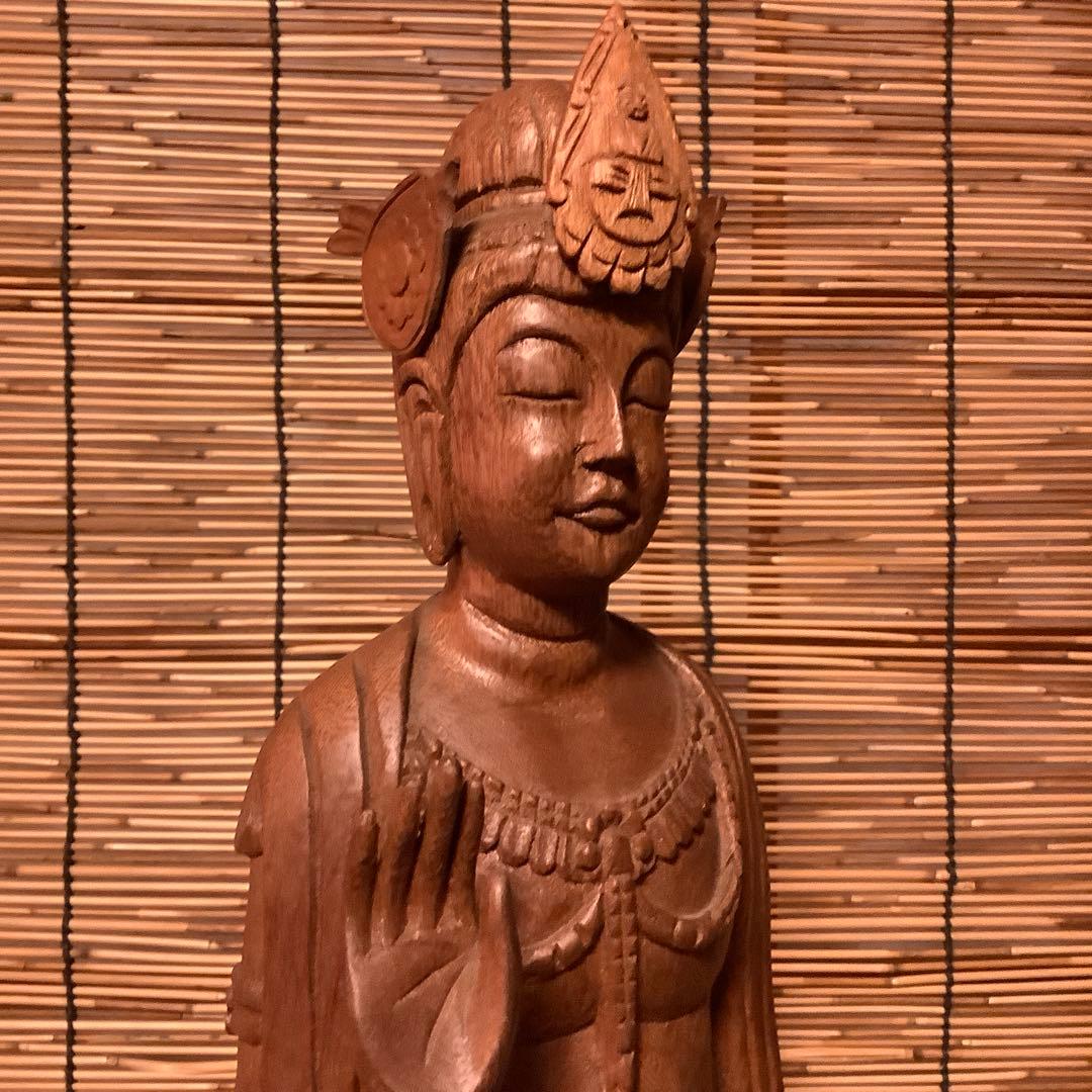 大正期「白鳳文化・夢違観音菩薩立像」法隆寺国宝写仏・平城京・天平文化・木彫・銘刻