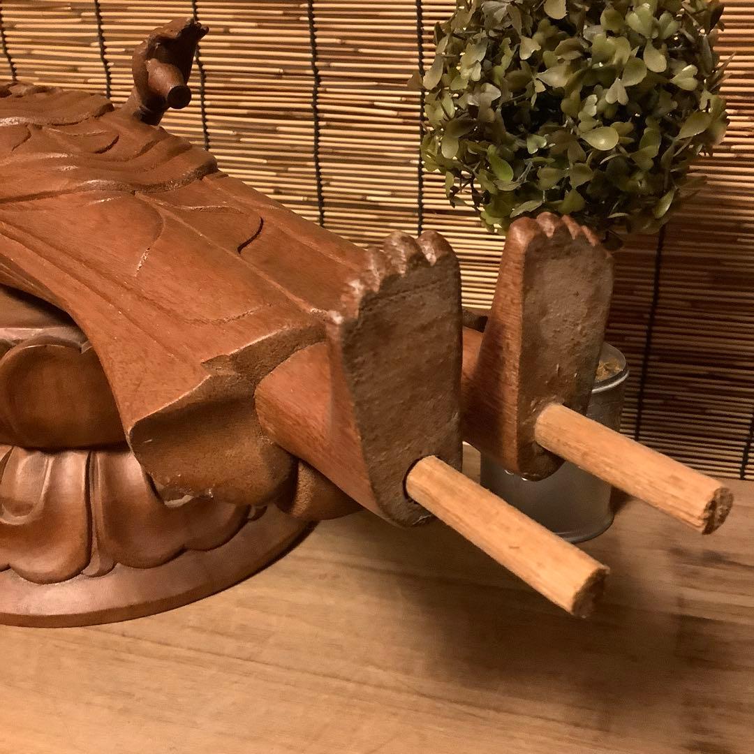 大正期「白鳳文化・夢違観音菩薩立像」法隆寺国宝写仏・平城京・天平文化・木彫・銘刻