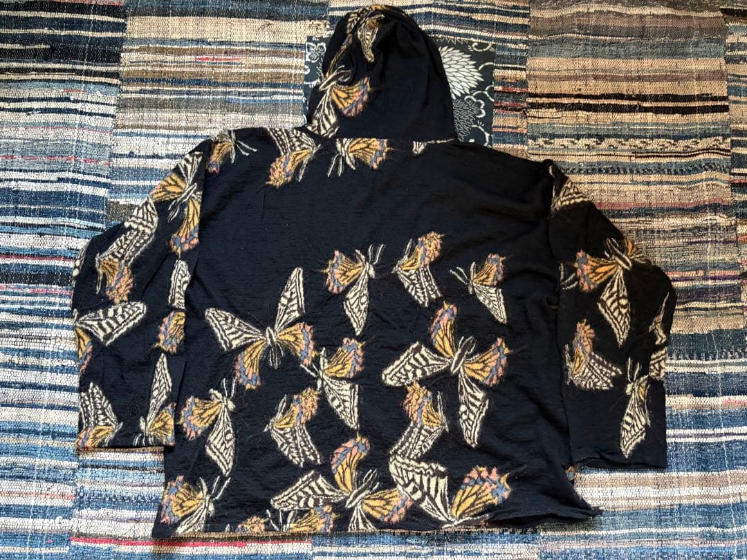 KAPITAL 縮絨ウール　蝶々　フード付きパーカー　バハパーカー