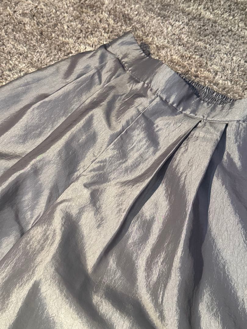 【最安値】Lig. ワイドカーゴパンツ グレー サテンパンツ