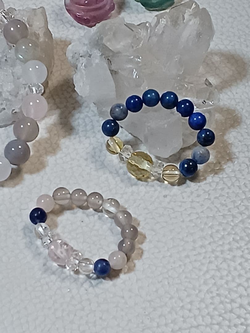 天然石　お守り　ブレス&リング