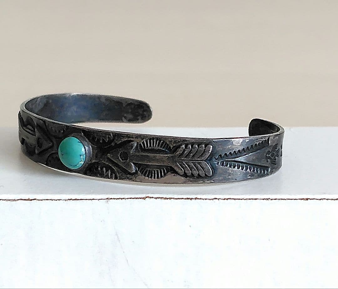 ヴィンテージ フレッドハービー ターコイズ シルバー バングル