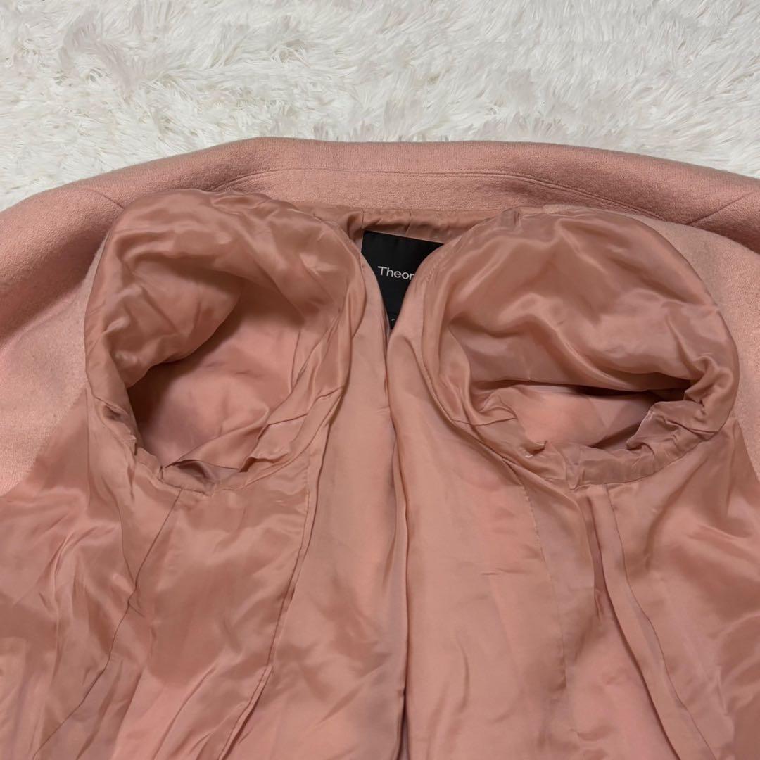 ◎極美品 Theory ピンク 近年モデル ダブル チェスターコート S 1