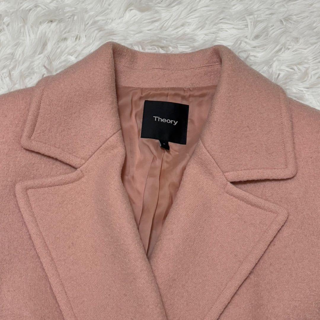 ◎極美品 Theory ピンク 近年モデル ダブル チェスターコート S 1