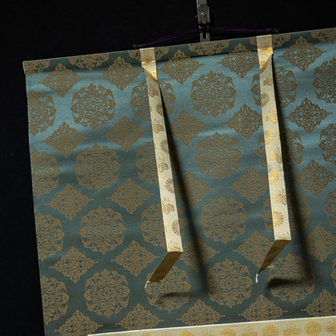 掛軸-1385　嵯峨天皇宸影　印刷工芸作品　大覚寺