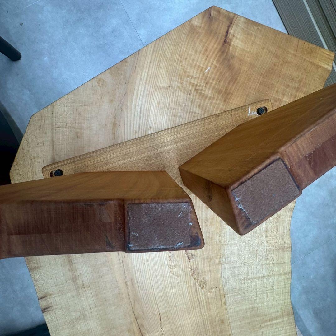 無垢材 曲線デザイン 一枚板テーブル　直接引き取り歓迎　千葉県　座卓