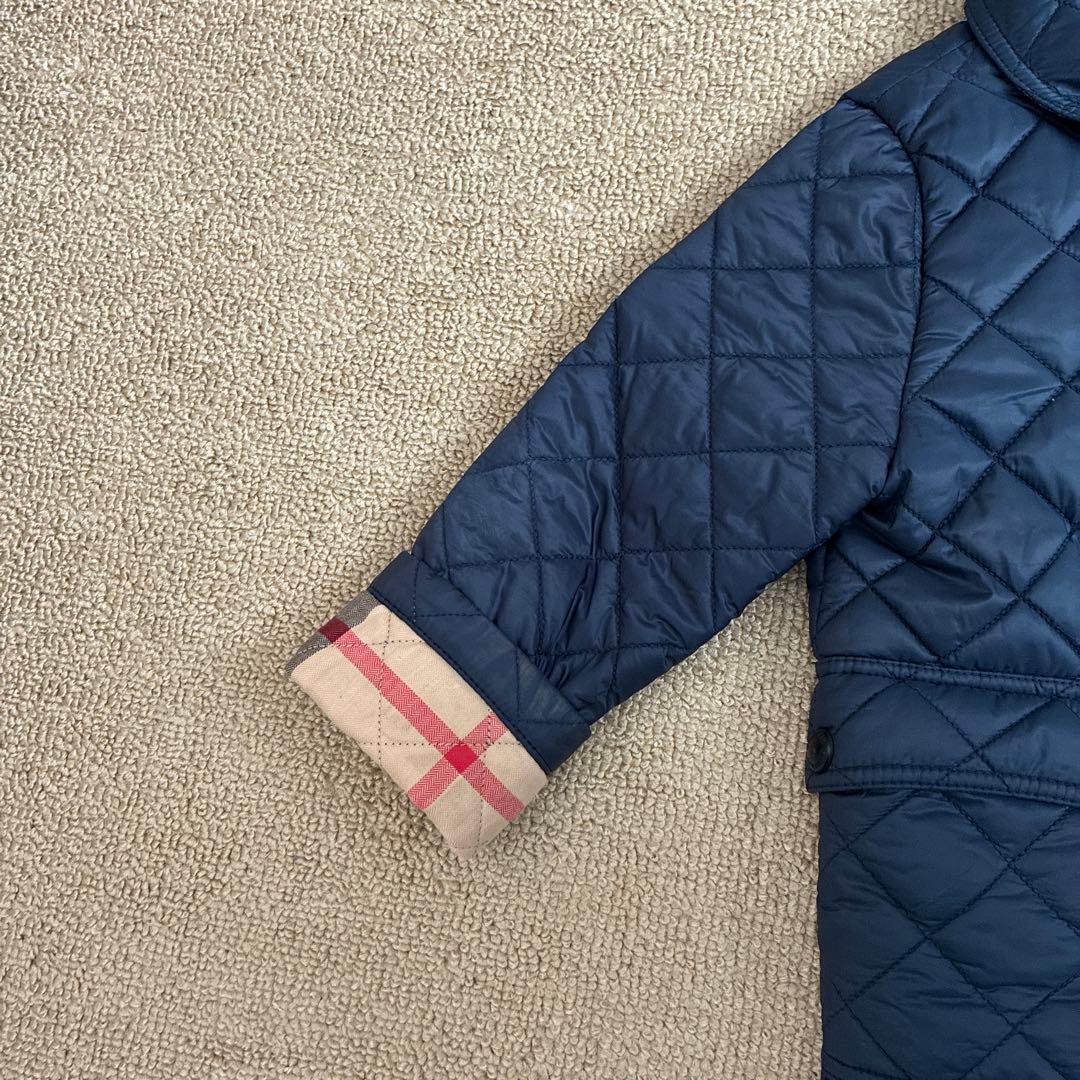 【美品】BURBERRY キッズ ネイビー キルティングジャケット　2Y