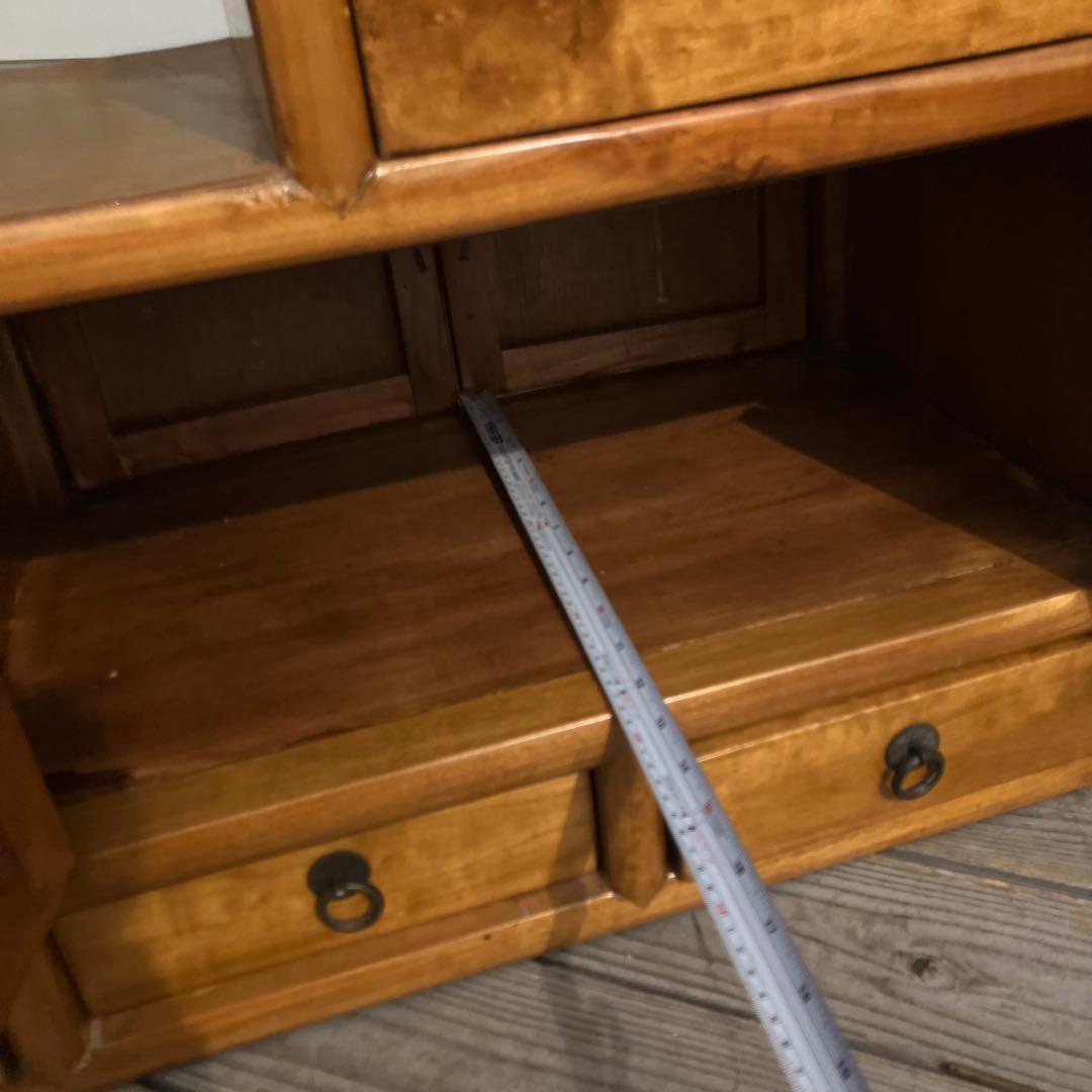 ① 昭和レトロ 中国古典家具 木製 階段箪笥 サイドボード 古家具 ビンテージ