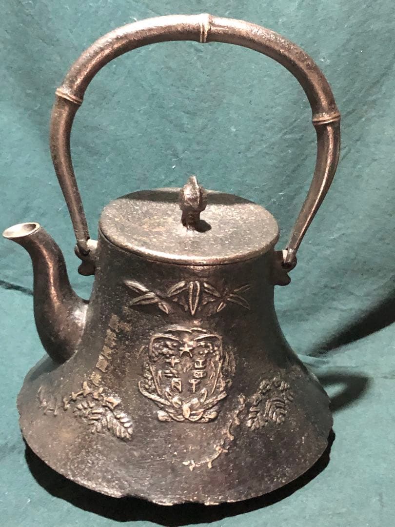 南部鉄瓶　南部鉄器　富士釜　茶道具　時代鉄瓶　インテリア