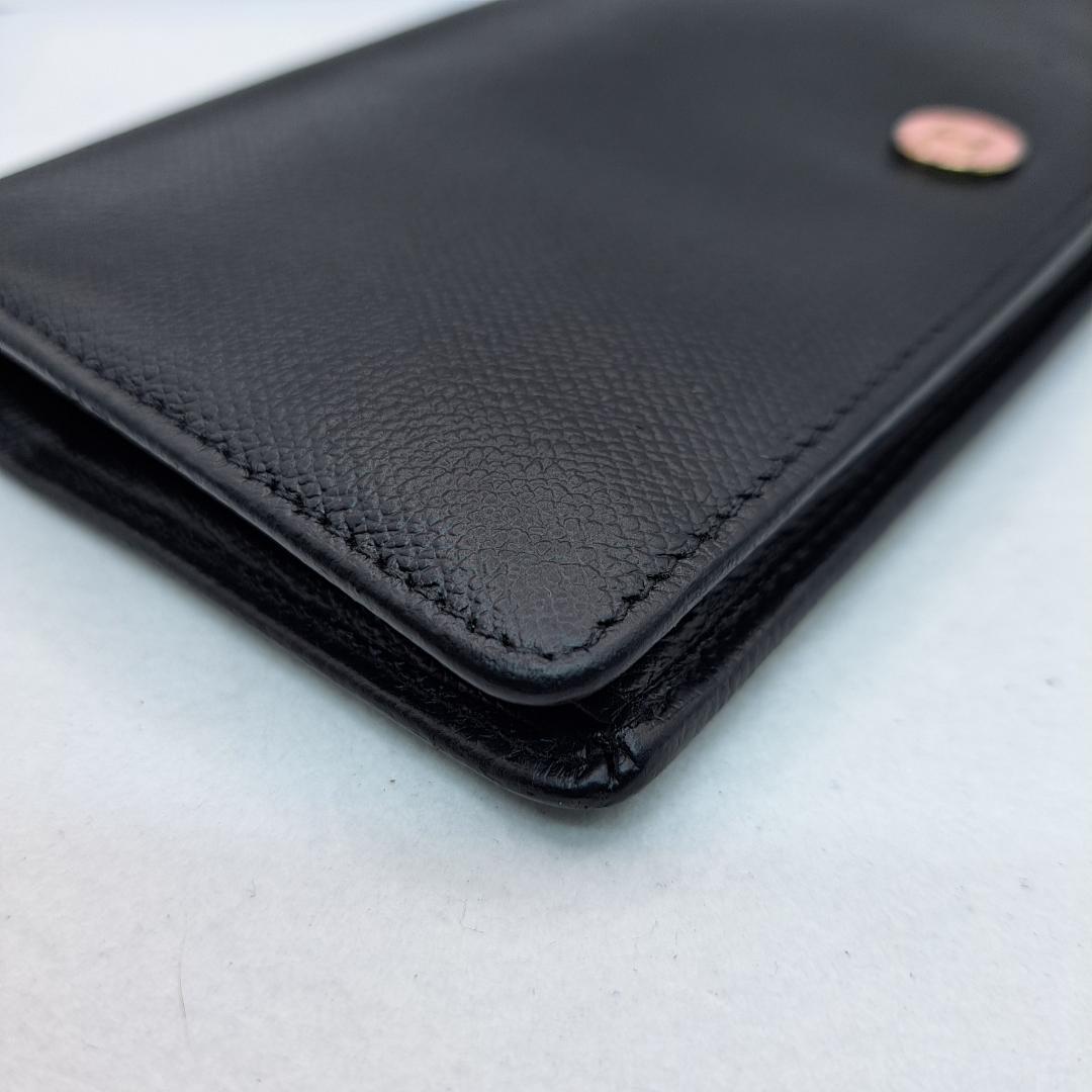 CHANEL　ココボタン　ブラック　 二つ折り財布　財布　長財布