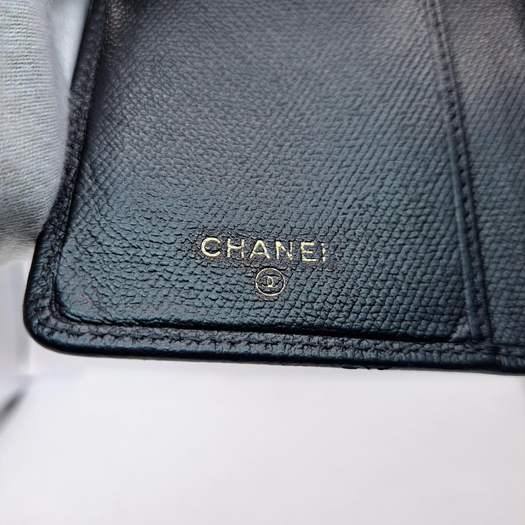 CHANEL　ココボタン　ブラック　 二つ折り財布　財布　長財布