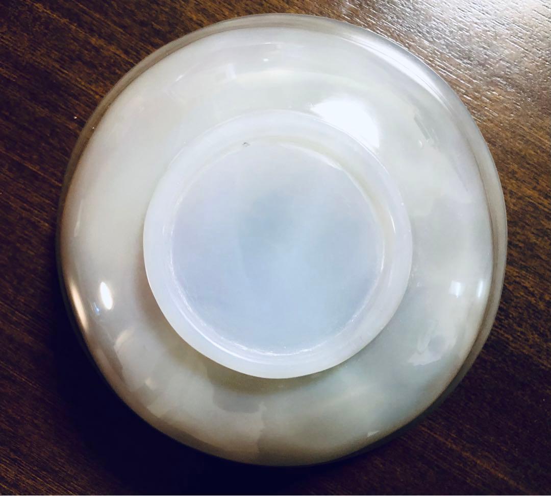 巧色玉椀　本瑪瑙　 天然石　刳抜　一本彫り　中国骨董