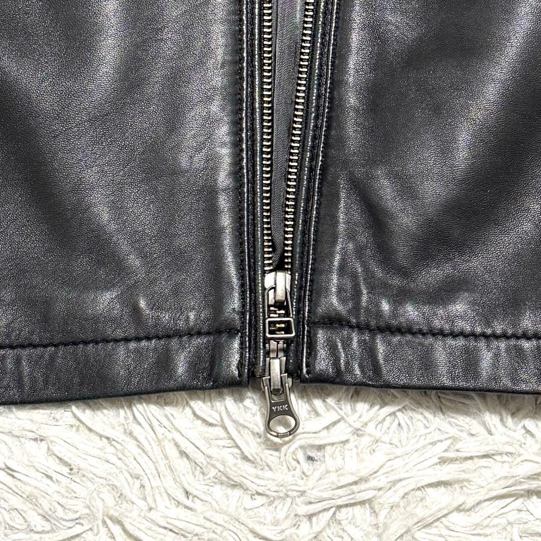 美品 メンズビギ ラムレザー シングルライダースジャケット Collective