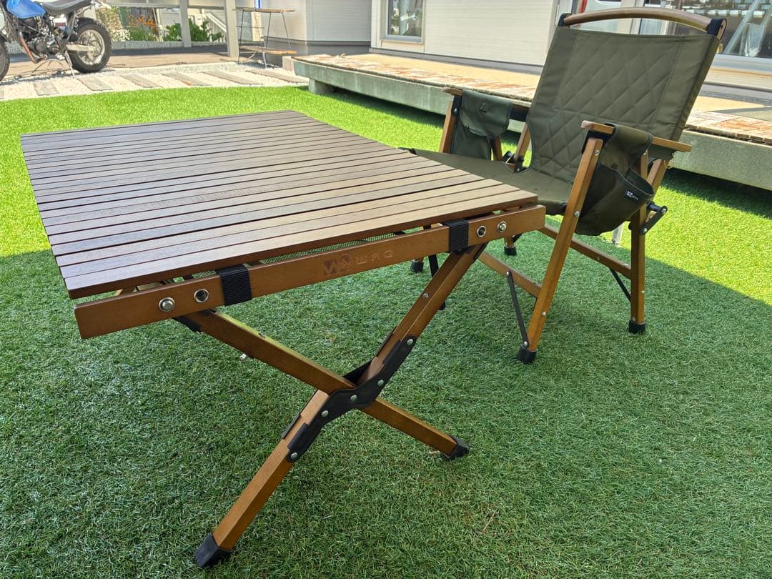 WAQ 折りたたみ木製アウトドアテーブル