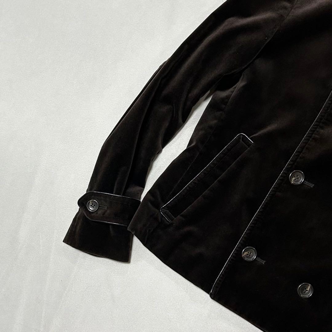 00s ベロア モーターサイクルジャケット ダブルブレスト 光沢 お兄系 ロック