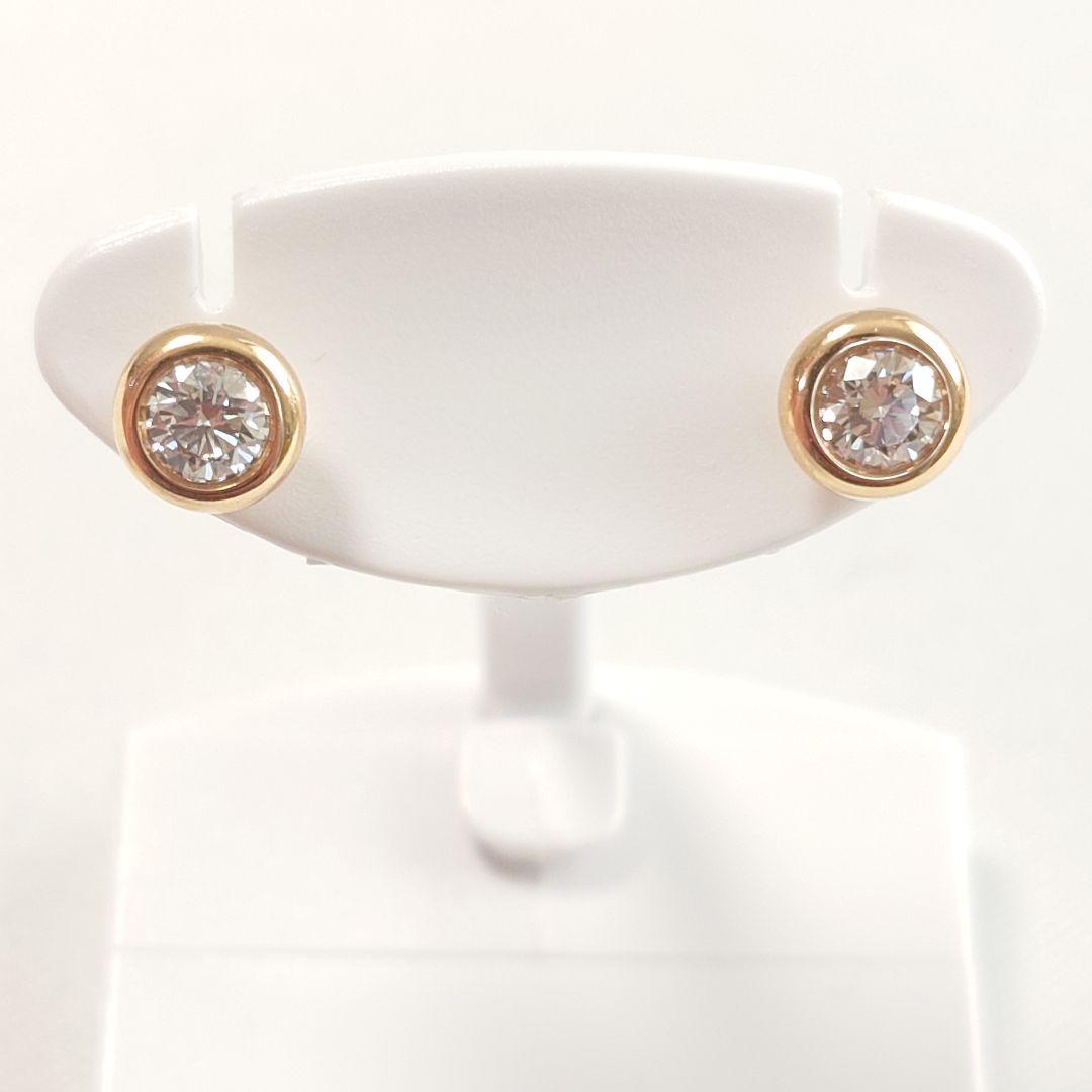 【美品】ティファニー K18 バイザヤード ダイヤモンドピアス 7112