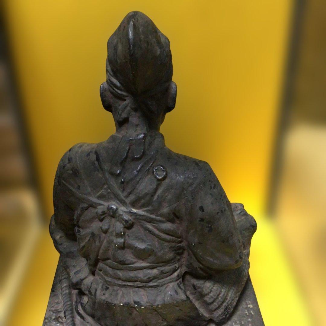 彫刻座像　楠木正成　作家物　武将　武士　武者　置物　希少