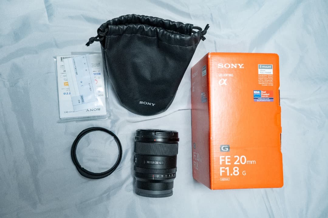 中古美品　SONY FE 20mm F1.8 G レンズ（SEL 20F18G）