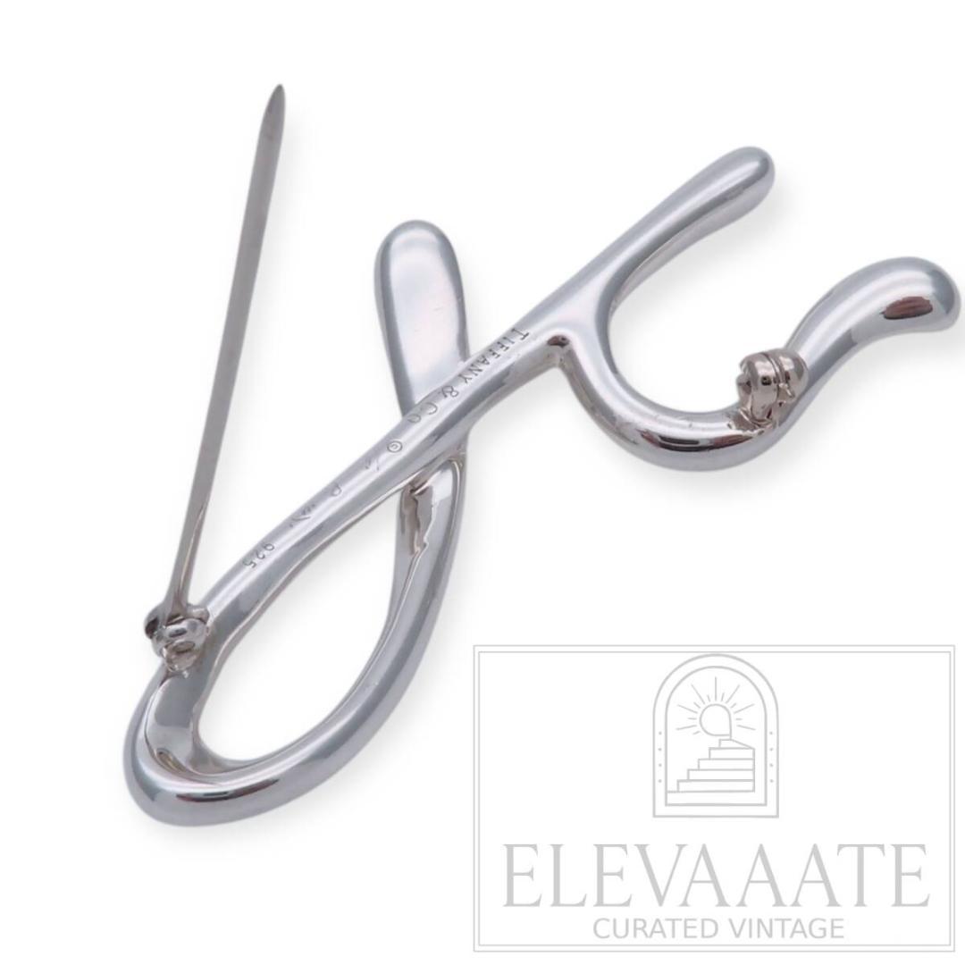 ティファニー イニシャル Y シルバー ピン ブローチ SV925 TO52