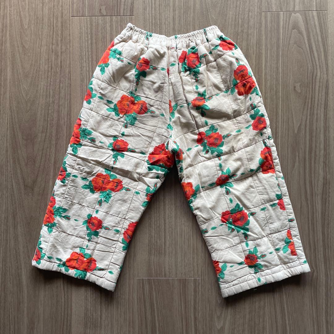 Yellow pelota 花柄キルティングパンツ