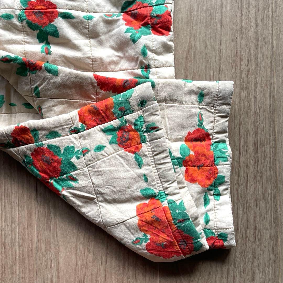 Yellow pelota 花柄キルティングパンツ