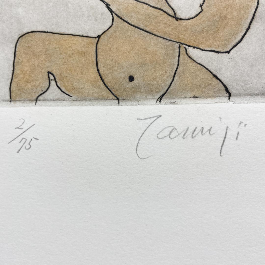 北川 民次 「母子像」 エッチング 版画