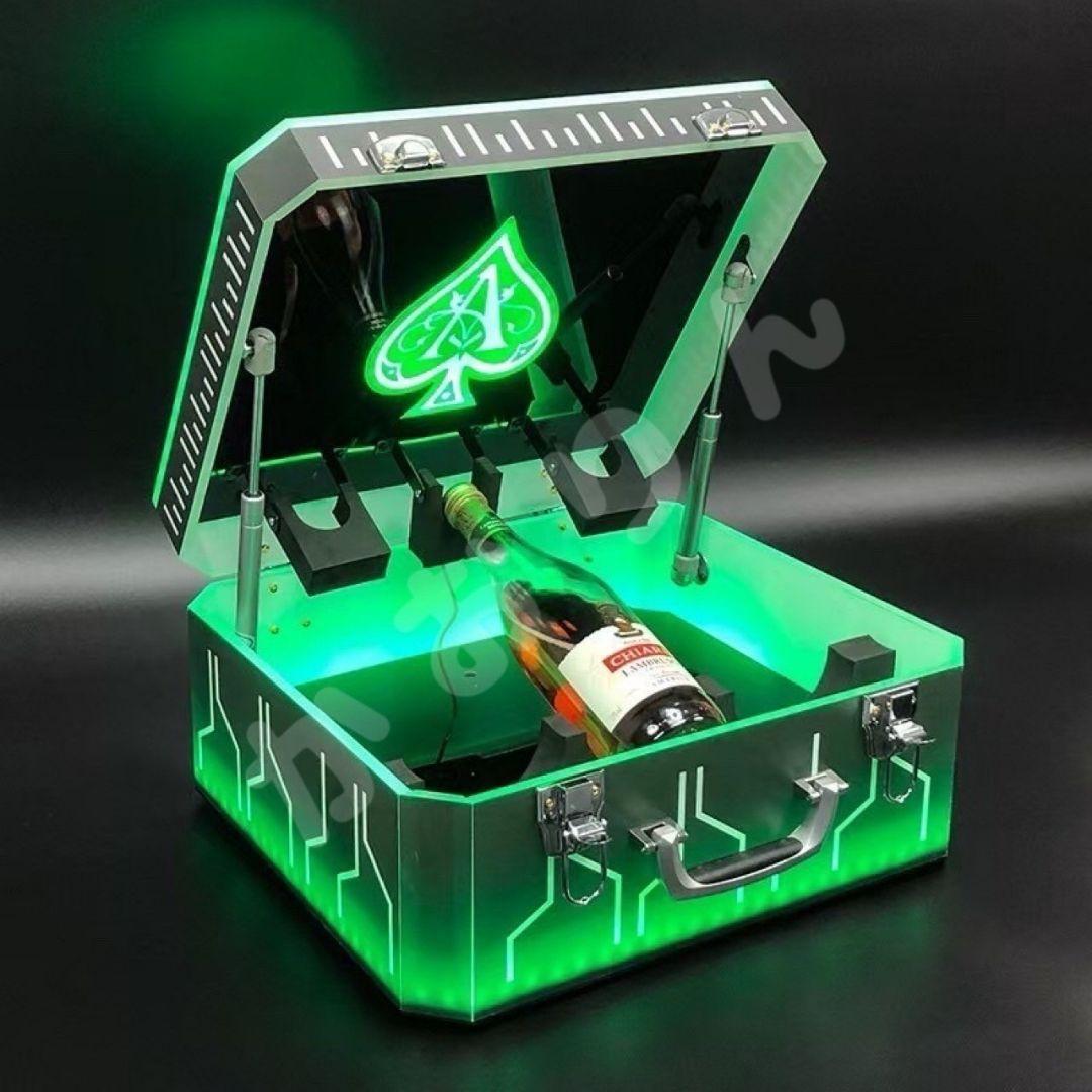 【新品】LED照明付き ボトル ボックス シャンパン ケース アルマンド